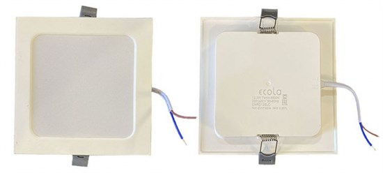 DNRV24ELC Ecola LED downlight встраив. Квадратный даунлайт с драйвером внутри 24W 220V 4200K 210x210х28 Светильник встраиваемый (уп.10шт.) DNRV24ELC - фото 612322