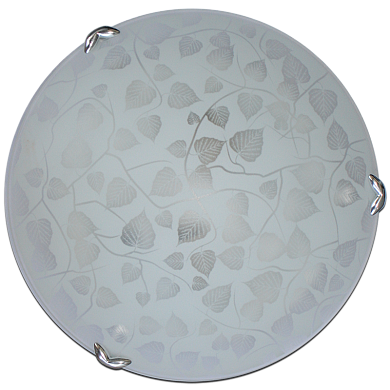 Береза Светильник d300 белый/глянец/хром 2х60W E27 (Никольский завод) 988019487 - фото 612595