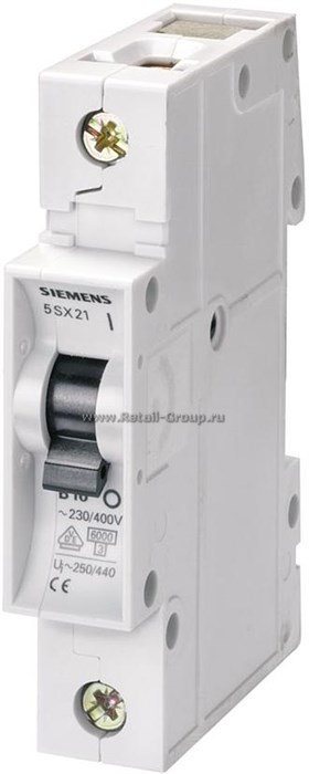 5SX2120-7 Автоматич. выкл. 1П 20А AC 220/400В 6кА (уп.12шт.) SIEMENS 5SX2120-7 - фото 612645