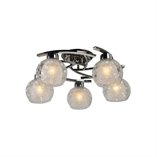 875/5PF-Darkchrome Люстра потолочная, черный+хром, белый, 5х60W E27 IDlamp (Италия) 875/5PF-Darkchrome - фото 612755