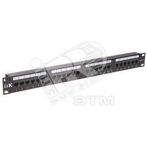 PP24-1UC5EU-D05 Патч-панель 1U 24 порта (IDC Dual) Cat. 5e (уп.10шт.) ITK® PP24-1UC5EU-D05 - фото 612792