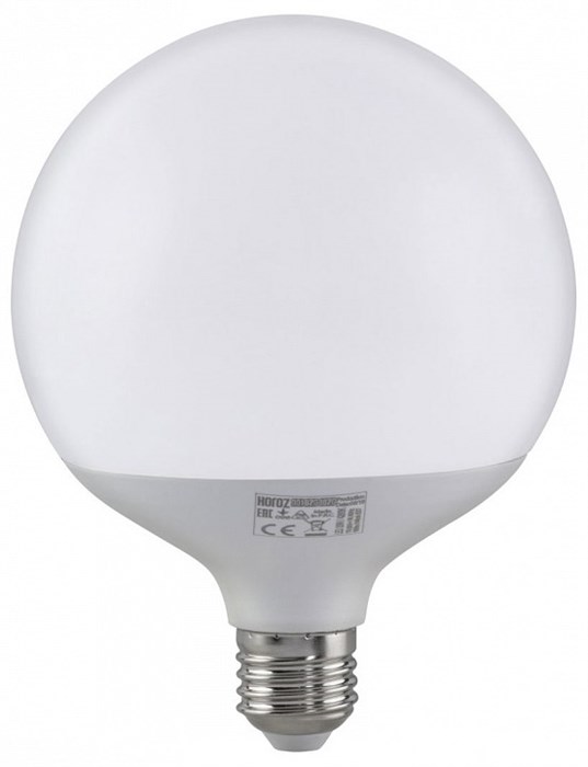HRZ00002212 001-020-0020 GLOBE-20 Светодиодная лампа 20W 4200К E27 175-250V (уп.20шт.) HOROZ ELECTRIC HRZ00002212 - фото 612808