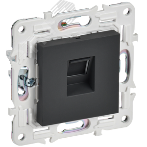 SK-K10-1-K53 Skandy Механизм розетки компьютерной RJ45 Cat.5e, графит (уп.10шт.) IEK® (Китай) SK-K10-1-K53 - фото 612891