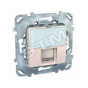 MGU5.421.25ZD Unica Компьютерная розетка 1 гнездо RJ45 Cat. 5e, с полем для надписи, бежевая (уп.10шт.) Schneider Electric MGU5.421.25ZD - фото 612929
