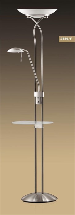 2486/F ODL13 819 никель Торшер со столиком  R7s 118 mm/G9 300W+40W 220V Axton Odeon Light 2486/F - фото 613050