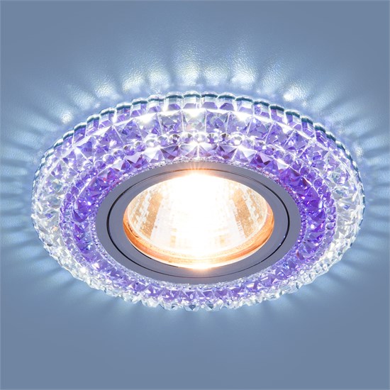 2193 MR16 CL/PU прозрачный/фиолетовый Cветильник встраиваемый (уп.10/50шт.) Elektrostandard 2193 MR16 CL/PU прозрачны - фото 613063