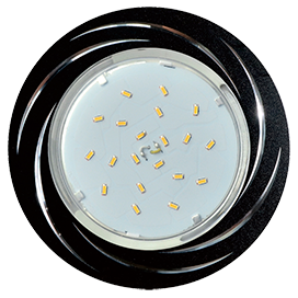 FB5386ECB Ecola GX53 H4 DL5386 Светильник встр., без рефл. Вихрь Черный/Алюм 20x110 (к+) (уп.10/50шт.) FB5386ECB - фото 613179