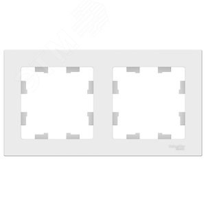 ATN001302 AtlasDesign Рамка 2 поста универсальная, лотос (уп.5шт.) Systeme Electric (Россия) ATN001302 - фото 613231