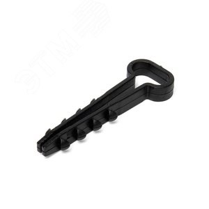 81830 Fortisflex Дюбель-хомут черный Ø12-6мм (уп.100шт.) КВТ (Россия) 81830 - фото 613337