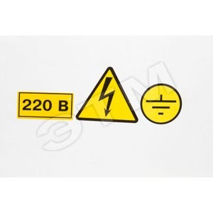 YPC20-ZAZEM-1-096 Самоклеящаяся этикетка: 30х30мм, символ "Заземление" (уп.96шт.) IEK® YPC20-ZAZEM-1-096 - фото 613516
