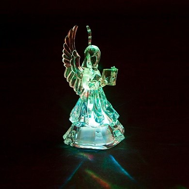 26962 LT100 Световая фигура "Ангел", 1LED (RGB), 3*LR44, 90мм (уп.42шт.) FERON 26962 - фото 613578