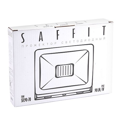 55176 SFL90-70, 2835 SMD, 70W 6400K AC230V/50Hz IP65, черный в компактном корпусе Прожектор светодиодный FERON 55176 - фото 613626