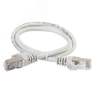 PC01-C5EFL-1M Патч-корд F/FTP, Cat.5e, 1м, ЭКРАН, стандартный разъем, серый ITK® PC01-C5EFL-1M - фото 613741