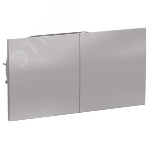 ATN000328 AtlasDesign Розетка двойная с заземлением, шторками и сдвижной крышкой, алюминий, в сборе (уп.6шт.) Systeme Electric (Россия) ATN000328 - фото 613748