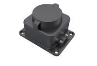 BK1-1402-2511/3511 Розетка 1 гнездо с заземлением с защитной крышкой настенная IP54 каучук, черная (уп.12шт.) BEMIS (Турция) 8698523902882 - фото 613929