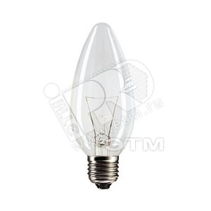 05669650 PHILIPS Stan 40W E27 230V B35 CL Лампа накаливания свеча прозрачная (уп.100шт.) 871150005669650 - фото 614000