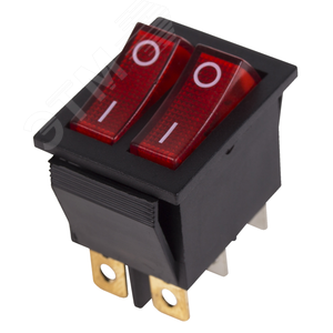 FD 36-2410 Выключатель клавишный 250V 15А (6с) ON-OFF красный с подсветкой ДВОЙНОЙ (RWB-511, SC-797) REXANT (Китай) FD 36-2410 - фото 614091
