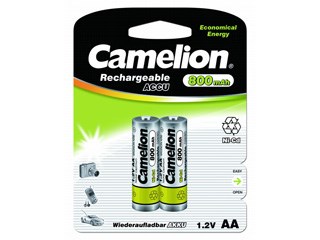 NC-AA800BP2 Аккумулятор Ni-Cd AA 1,2В 800mAh (уп.2шт.) Camelion NC-AA800BP2 - фото 614102