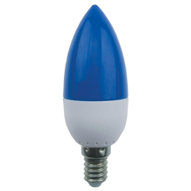 C4TB26ELB Ecola candle LED color 2,6W 220V E14 Blue Лампа св/д свеча синяя (уп.10/100шт.) C4TB26ELB - фото 614103