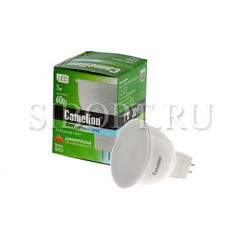 LED7-JCDR-D/845/GU5.3  эл.лам. светодиод. диммируемая 7Вт 220В Camelion LED7-JCDR-D/845/GU5.3 - фото 614119