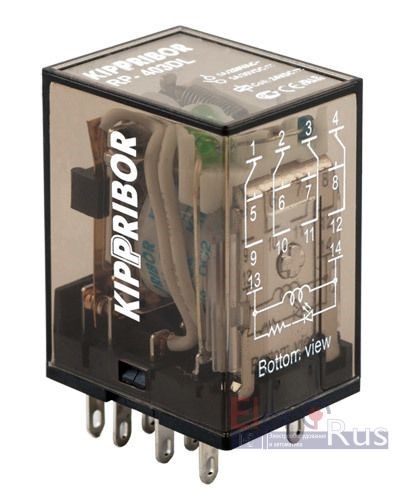 RP-407.ALTU Реле промежуточное 220VAC,5А/250VAC KIPPRIBOR RP-407.ALTU - фото 614128