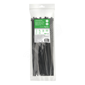 IMT46269 Multifix Thorsman Стяжка P6.6 стандартная, черная устойчивая к УФ-излучению, 4,8х300мм (уп.100шт.) Schneider Electric IMT46269 - фото 614211