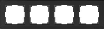 W0041808/WL04-Frame-04-black Stark Рамка на 4 поста, черная (уп.5шт.) Werkel™ a050913-1 - фото 614346
