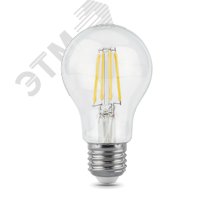 102802206 Black Filament LED А60 6W 630lm 4100К Е27 Лампа светодиодная "груша" (уп.10/40шт.) Gauss 102802206 - фото 614424