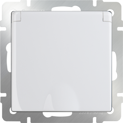 WL03-SKGSC-01-IP44-ivory Розетка влагозащ. с/з с защит. крышкой и шторками слоновая кость (уп.10шт.) Werkel™ a028894 - фото 614437