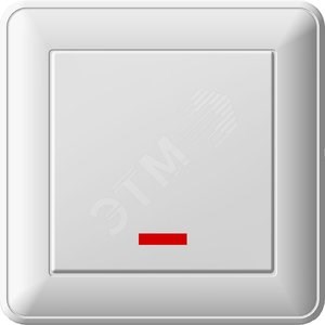 VS116-153-28 Wessen 59 Одноклавишный выключатель с подсветкой (СХ.1А), в сборе, слоновая кость (уп.20шт.) VS116-153-28 - фото 614473