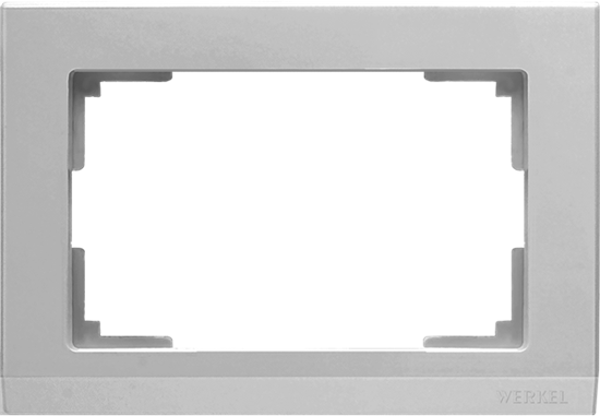 WL04-Frame-01-DBL Stark Рамка для двойной розетки, серебряная (уп.10шт.) Werkel™ a040286 - фото 614492