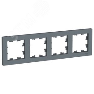 ATN000704 Atlasdesign Рамка 4 поста универсальная, грифель (уп.5шт.) Systeme Electric (Россия) ATN000704 - фото 614565