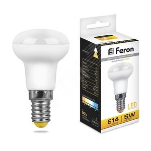 25516 LB-439 R39 LED 5Вт E14 2700К 380Лм гриб 220В (замена 25Вт) Лампа светодиодная (уп.10/100шт.) FERON (Китай) 25516 - фото 614605