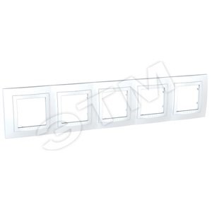 MGU2.010.18 Unica Рамка с декоротивным элементом, 5 постов, белая Schneider Electric MGU2.010.18 - фото 614608
