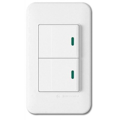 WSN 0425 WH Переключатель 2 кл. (подсветка) белый (уп.50шт.) Panasonic Shin Dong (Корея) WSN 0425 WH - фото 614795