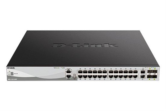DGS-3130-30PS Управляемый L3 стекируемый коммутатор с 24 портами 10/100/1000Base-T, 2 портами 10GBase-T и 4 портами 10GBase-X SFP+ D-Link DGS-3130-30PS - фото 614912