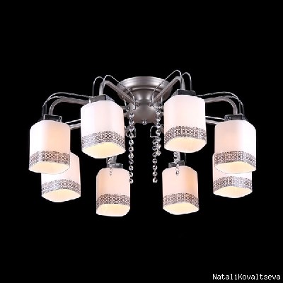10841/8C NICKEL, CHROME Люстра классика, 8xE14, 60W Natali Kovaltseva 10841/8C NICKEL CHROME - фото 615052