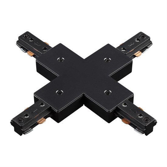 135013 NT18 081 черный Соединитель с токопроводом для шинопровода X-образный NOVOTECH 135013 - фото 615150