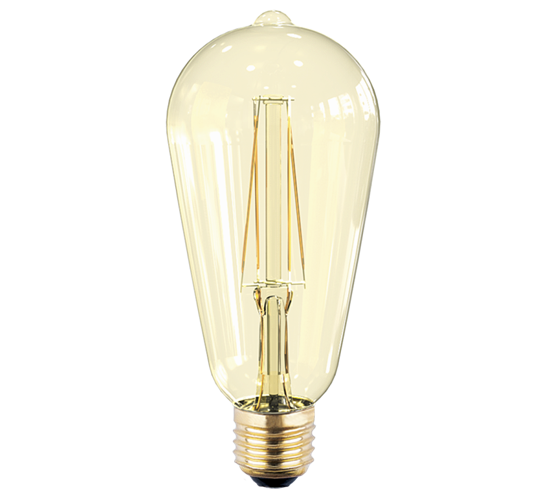 LED-ST64-PRM 8Вт Е27 3000К 720Лм Лампа светодиодная золотистая ВЫВЕДЕНА ИЗ АССОРТИМЕНТА 4690612006109 - фото 615173