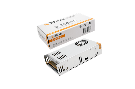 S-350-12 Блок питания 350W 12V, 540х260х360 IP20 SWG 000124 - фото 615219