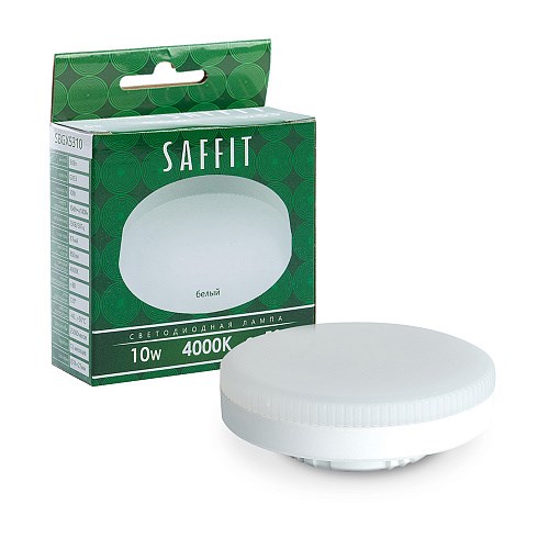 55228 SAFFIT SBGX5310, GX53 (таблетка), 10W 230V GX53 4000К (белый) Лампа светодиодная FERON 55228 - фото 615221