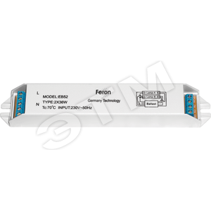 21522 EB52 2*18W T8/G13 230V электронный ПРА (Балласт электронный) 195*33*25 FERON 21522 - фото 615290
