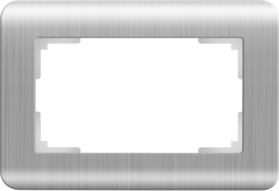 W0082106/WL12-Frame-01-DBL Stream Рамка для двойной розетки, серебряная (уп.10шт.) Werkel™ a051282-1 - фото 615347