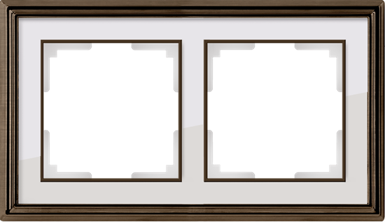 WL17-Frame-02 Palacio Рамка на 2 поста, бронза/белый (уп.5шт.) Werkel™ ВЫВЕДЕНА ИЗ АССОРТИМЕНТА a037683-1 - фото 615385