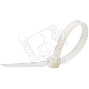 49394 Fortisflex Стяжка (хомут) КСС 3х200мм нейлон, белая (уп.100шт.) КВТ (Россия) 49394 - фото 615579