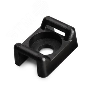 63096 Fortisflex ПМО 22х16 черная Площадка монтажная под нейлоновые стяжки с отверстием под саморез (уп.100шт.) КВТ (Россия) 63096 - фото 615647