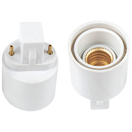 G23E4WEAY Ecola base Переходник с цоколя G23 на E14 белый (уп.12шт.) G23E4WEAY - фото 615733