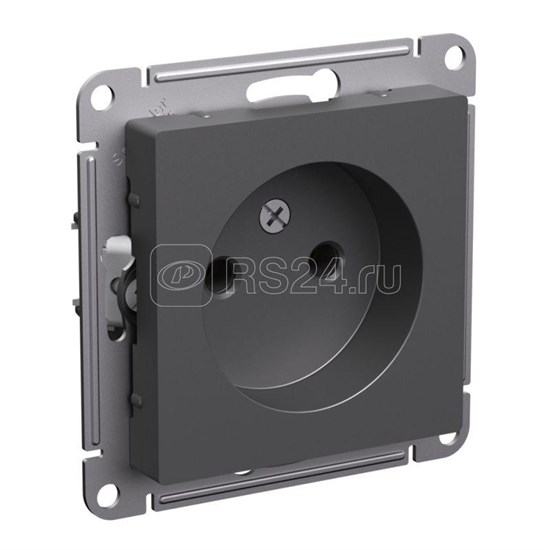 ATN001441 AtlasDesign Механизм розетки 1 гнездо без заземления, базальт (уп.5шт.) Systeme Electric (Россия) ATN001441 - фото 615842