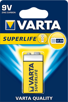 2022.101.301 SuperLife 6F22 Элемент питания (блистер 1шт.) (уп.12/24шт.) Varta 2022.101.301 - фото 616073