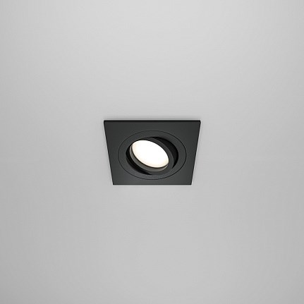 DL024-2-01B Коллекция Downlight серия Atom Светильник встраиваемый GU10 1x10Вт Черный Maytoni Elegant DL024-2-01B - фото 616122